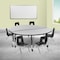 Flash Furniture Round 60 W, 60 L, 25 H, Chrome, Laminate, Particleboard, Plastic, Steel, Grey XU-GRP-12CH-A60-HCIRC-GY-T-P-CAS-GG - alternate 1